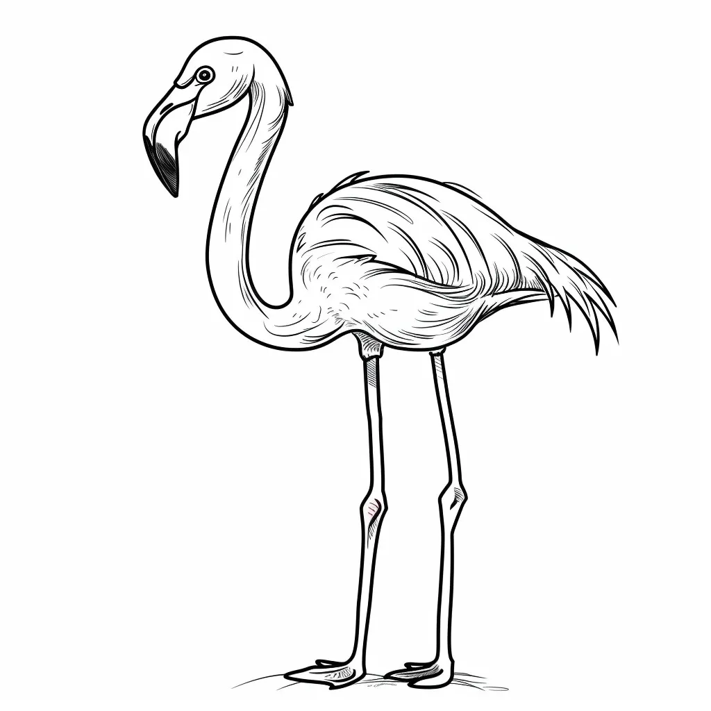 Dibujos para colorear e imprimir Flamingo