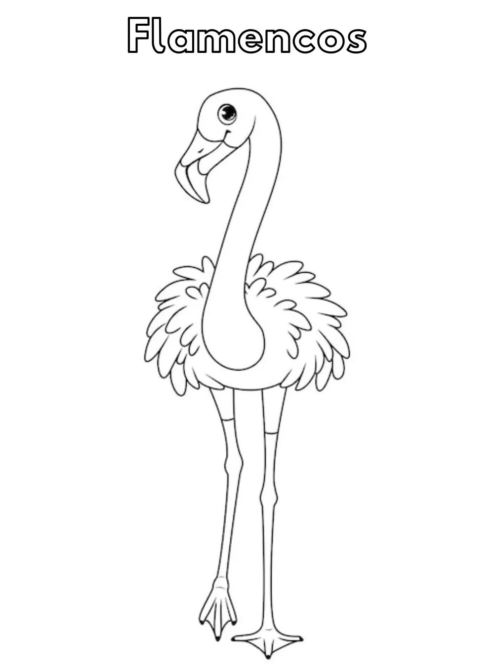 Dibujos para colorear e imprimir Flamingo