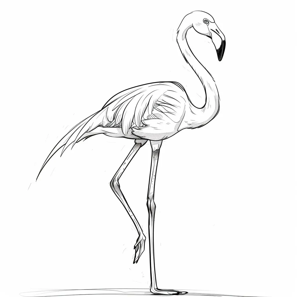 Dibujos para colorear e imprimir Flamingo