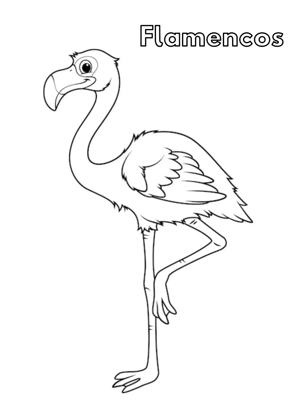 Dibujos para colorear e imprimir Flamingo