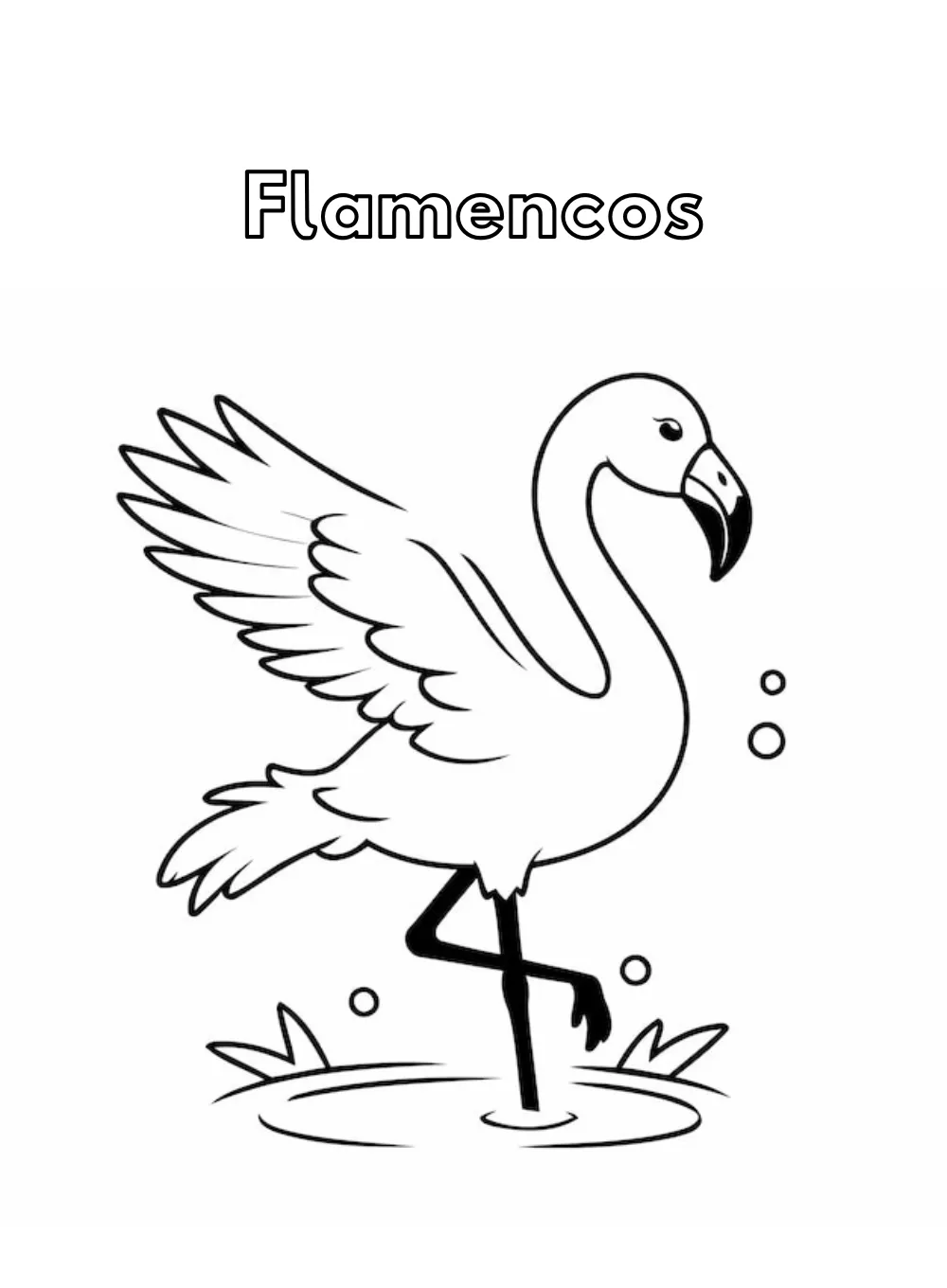 Dibujos para colorear e imprimir Flamingo