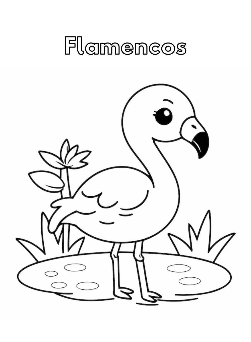 Dibujos para colorear e imprimir Flamingo