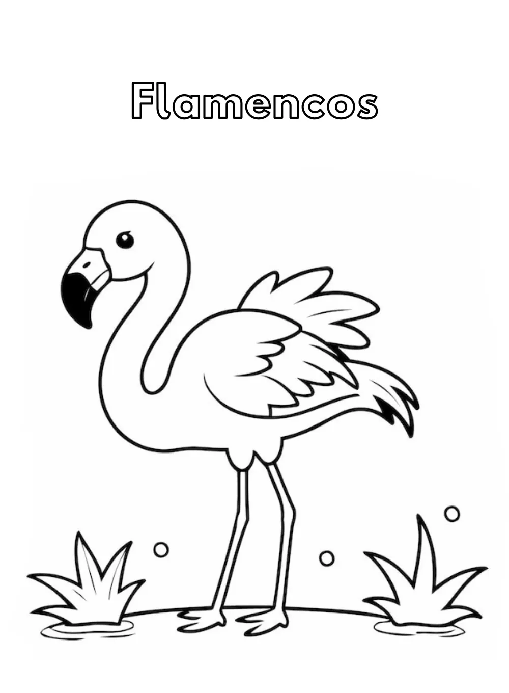 Dibujos para colorear e imprimir Flamingo