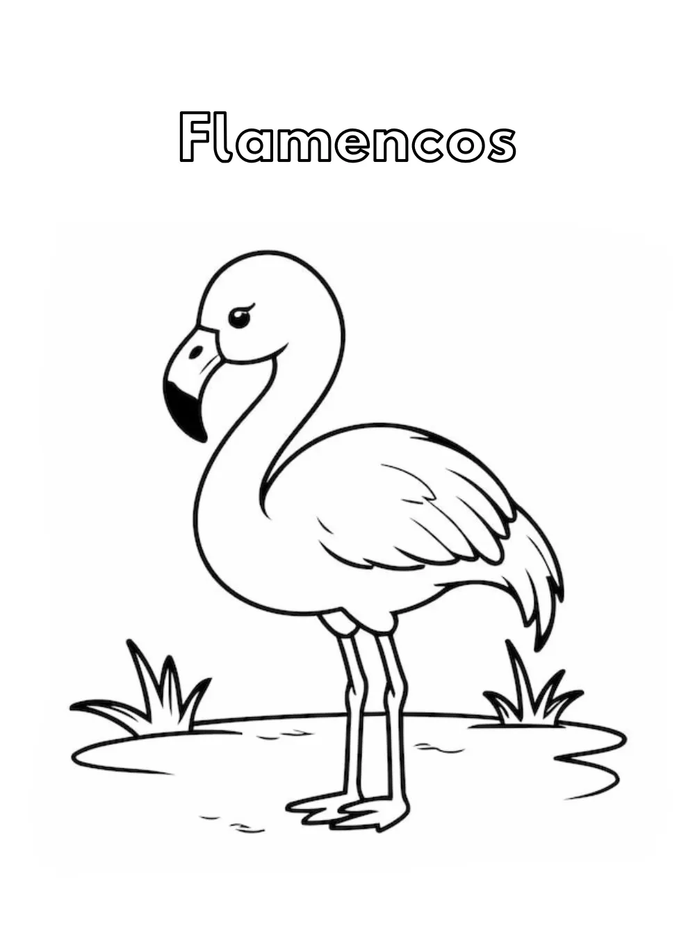 Dibujos para colorear e imprimir Flamingo