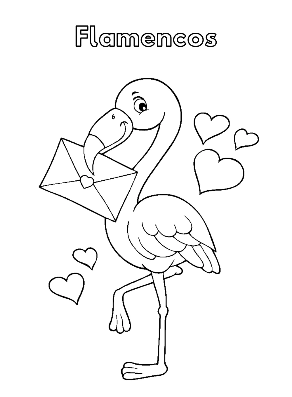 Dibujos para colorear e imprimir Flamingo