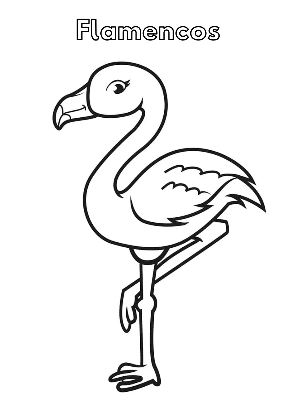 Dibujos para colorear e imprimir Flamingo