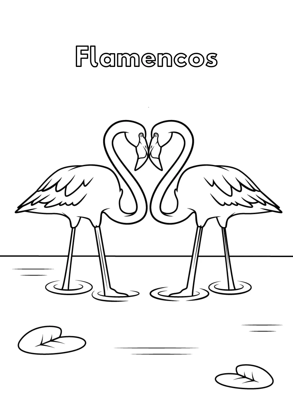 Dibujos para colorear e imprimir Flamingo