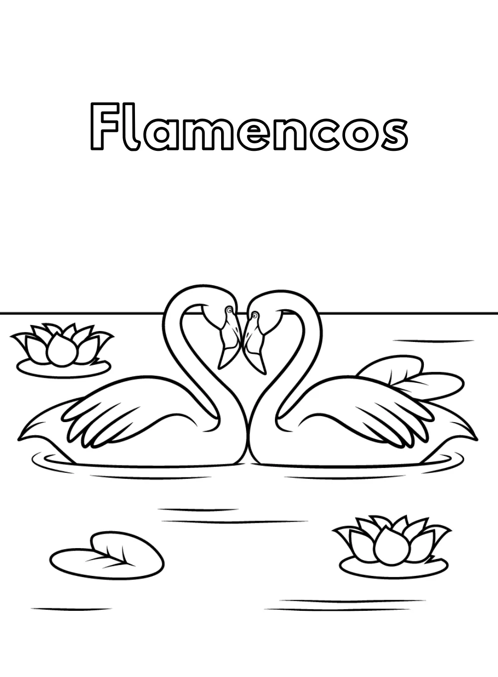 Dibujos para colorear e imprimir Flamingo