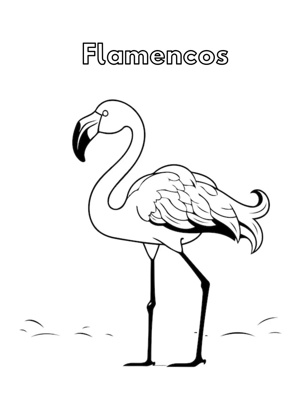 Dibujos para colorear e imprimir Flamingo