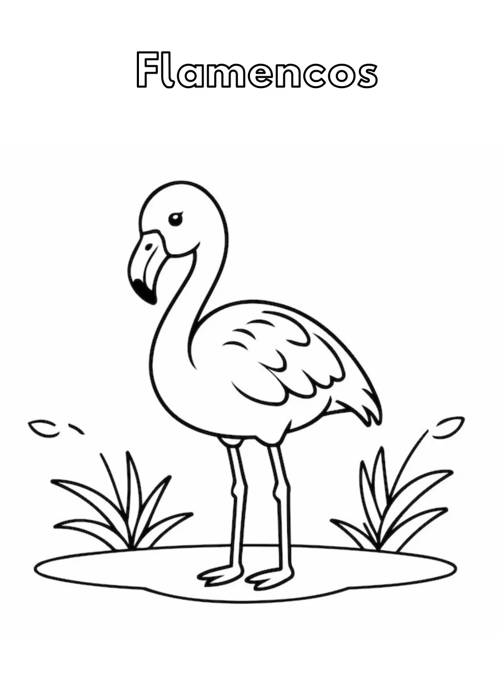 Dibujos para colorear e imprimir Flamingo