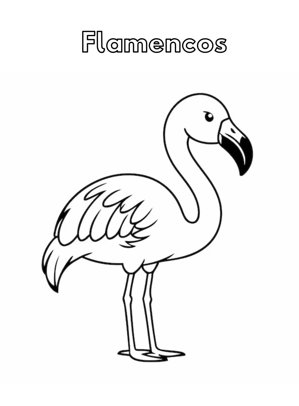 Dibujos para colorear e imprimir Flamingo