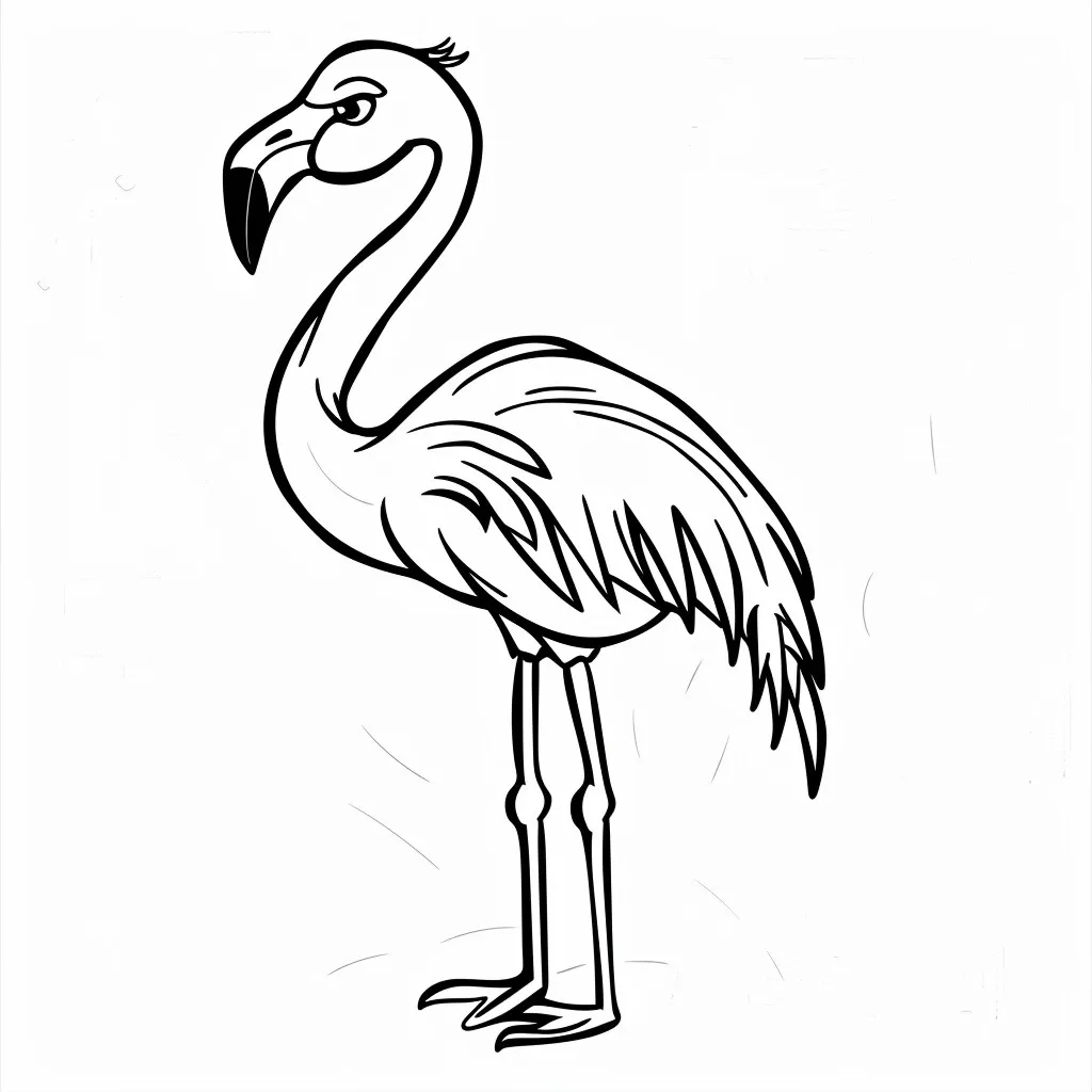 Dibujos para colorear e imprimir Flamingo