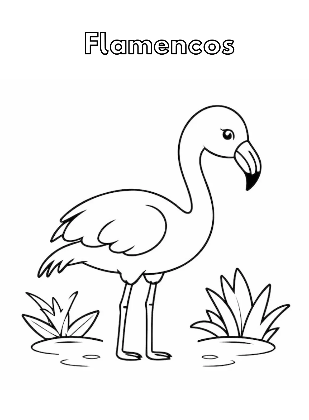 Dibujos para colorear e imprimir Flamingo