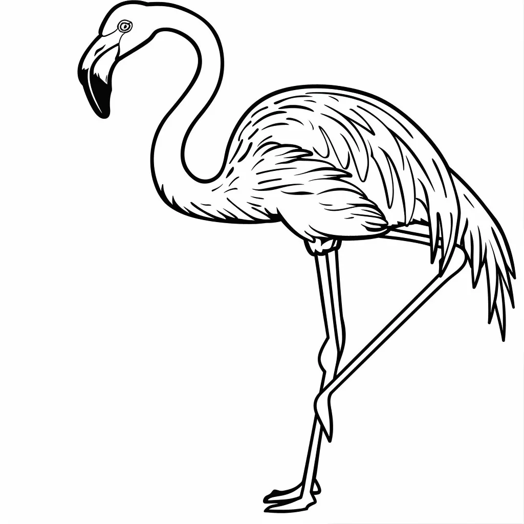 Dibujos para colorear e imprimir Flamingo