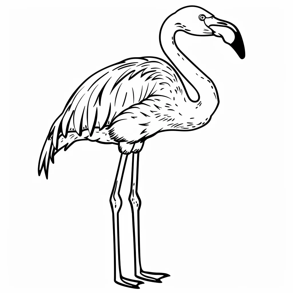 Dibujos para colorear e imprimir Flamingo