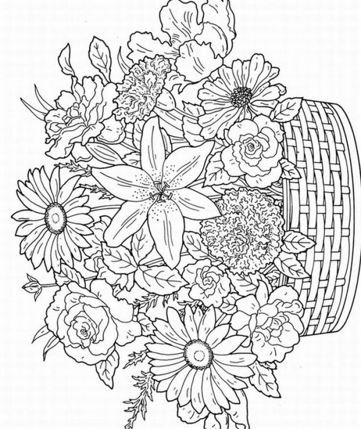 Dibujos para colorear e imprimir Flowers