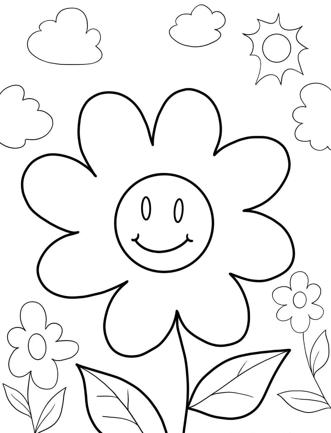 Dibujos para colorear e imprimir Flowers