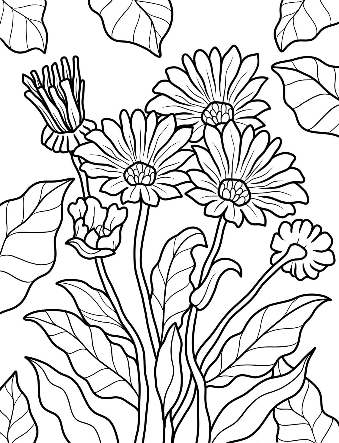 Dibujos para colorear e imprimir Flowers