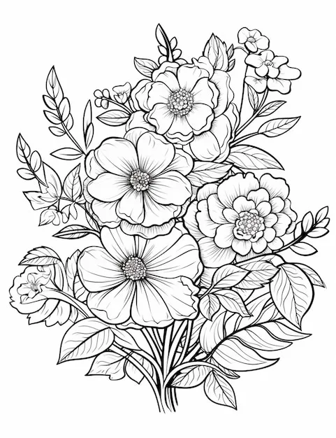 Dibujos para colorear e imprimir Flowers