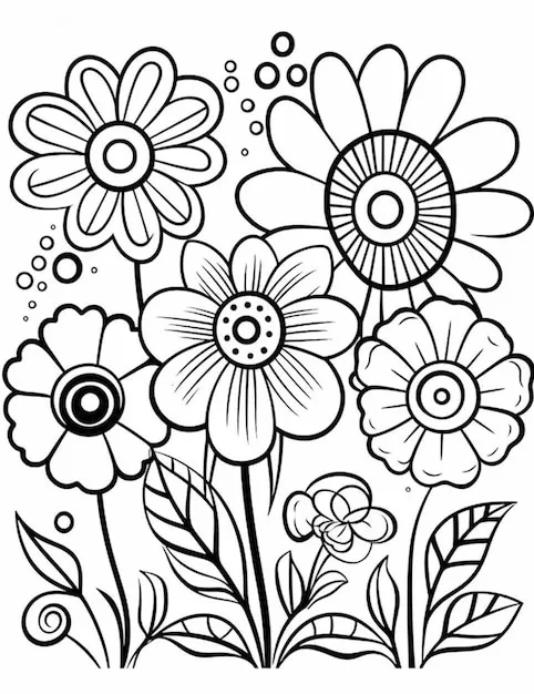 Dibujos para colorear e imprimir Flowers