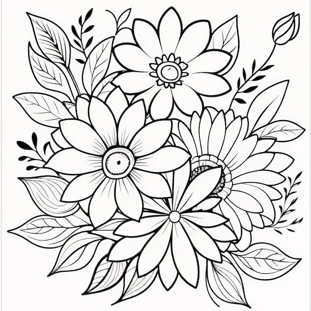 Dibujos para colorear e imprimir Flowers