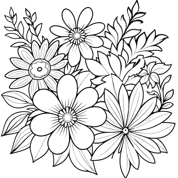 Dibujos para colorear e imprimir Flowers