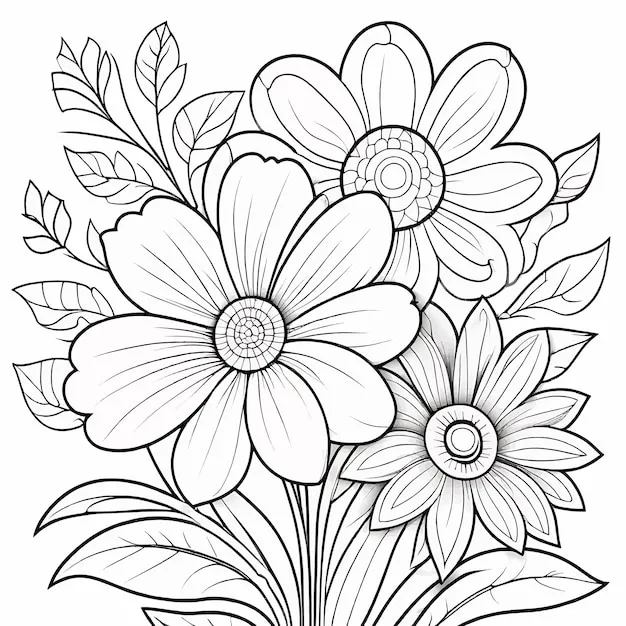 Dibujos para colorear e imprimir Flowers