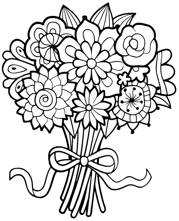 Dibujos para colorear e imprimir Flowers