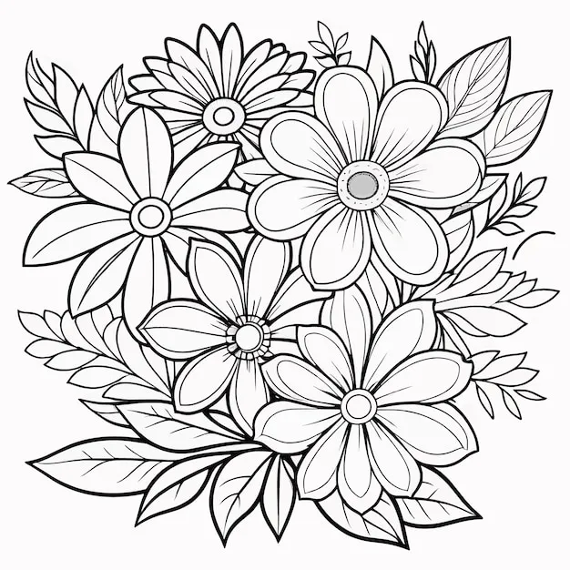 Dibujos para colorear e imprimir Flowers