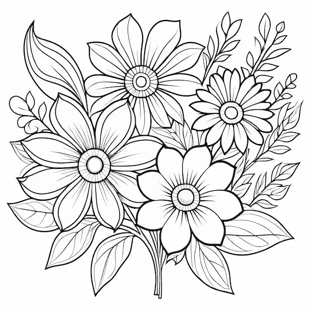 Dibujos para colorear e imprimir Flowers