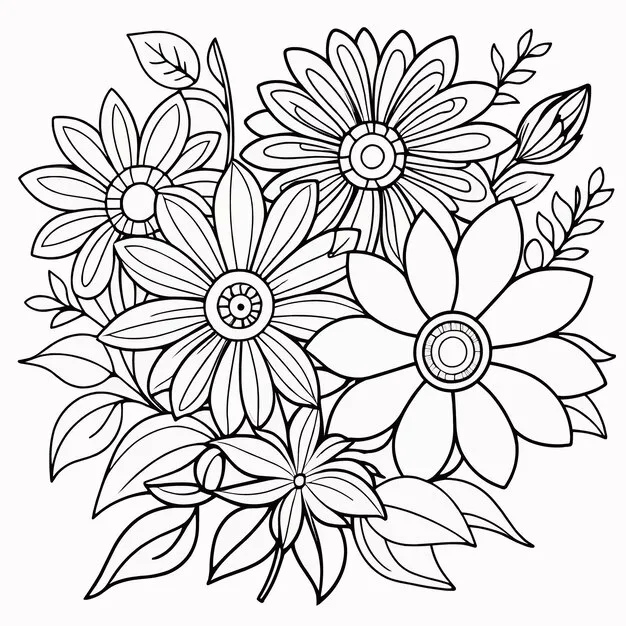 Dibujos para colorear e imprimir Flowers