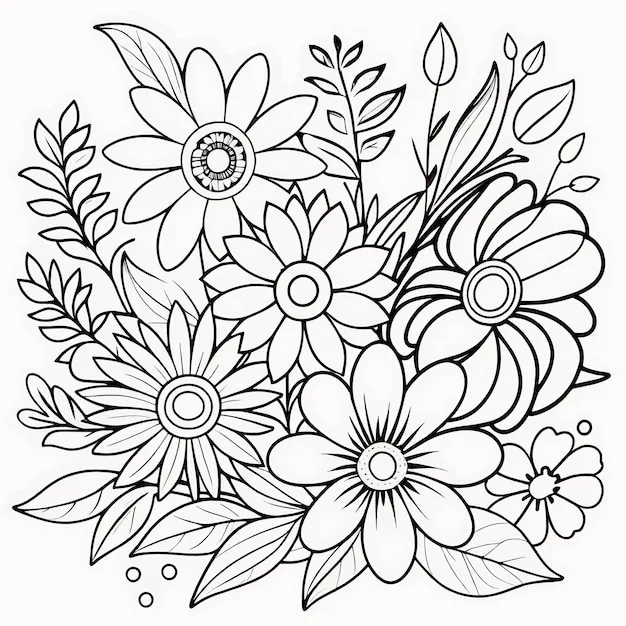 Dibujos para colorear e imprimir Flowers