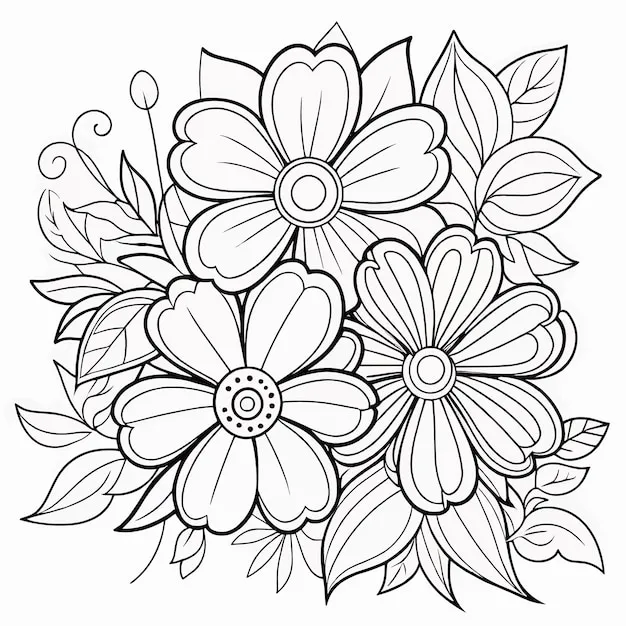 Dibujos para colorear e imprimir Flowers