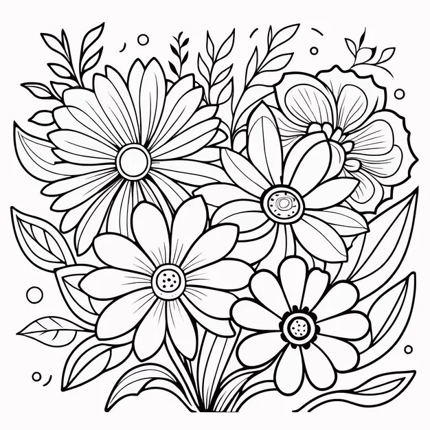 Dibujos para colorear e imprimir Flowers