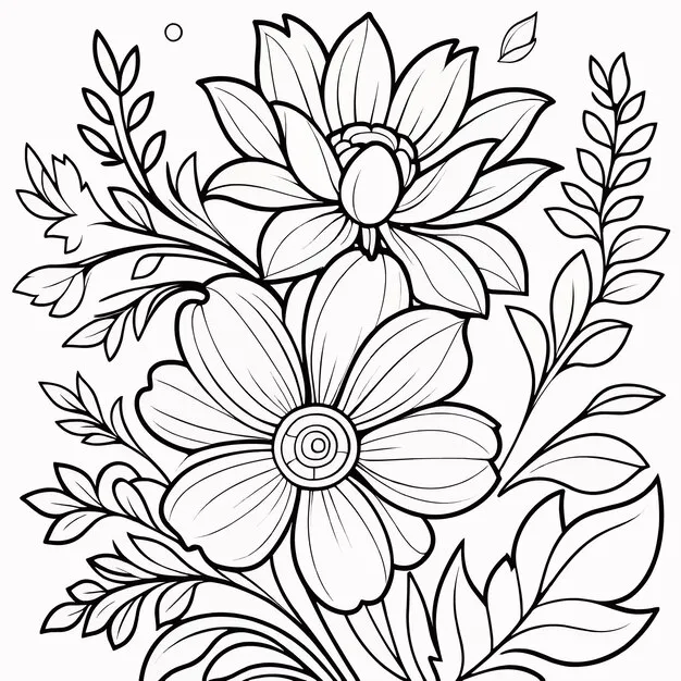 Dibujos para colorear e imprimir Flowers