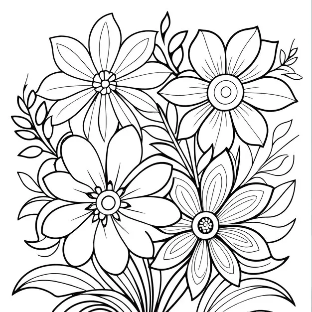 Dibujos para colorear e imprimir Flowers