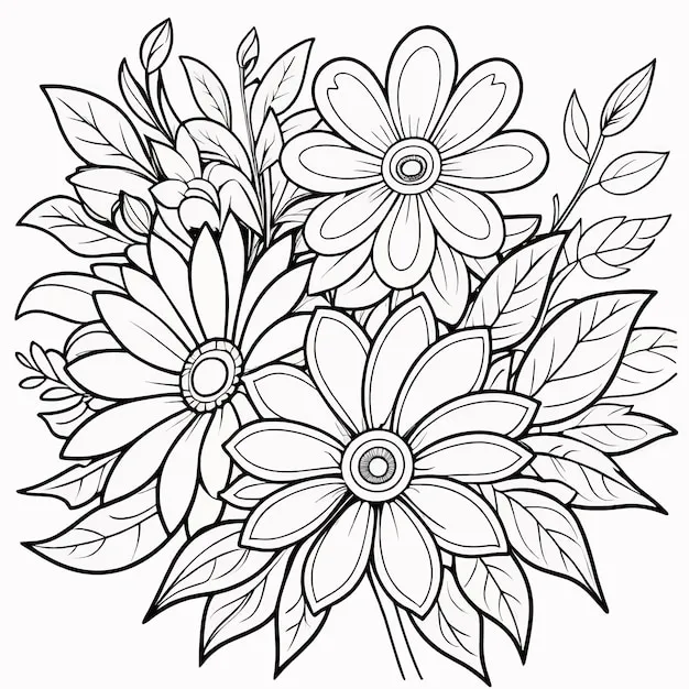 Dibujos para colorear e imprimir Flowers