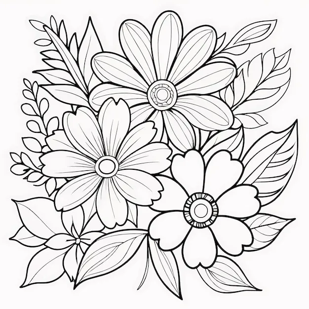 Dibujos para colorear e imprimir Flowers