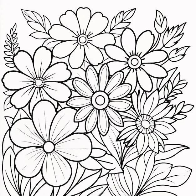 Dibujos para colorear e imprimir Flowers