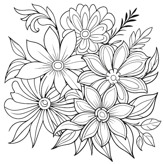 Dibujos para colorear e imprimir Flowers