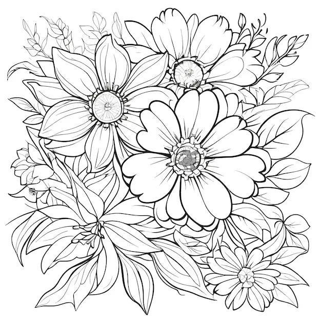 Dibujos para colorear e imprimir Flowers