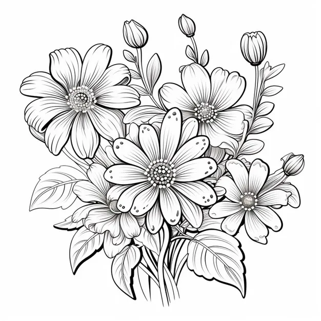 Dibujos para colorear e imprimir Flowers