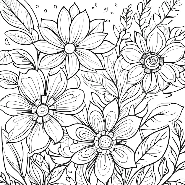 Dibujos para colorear e imprimir Flowers