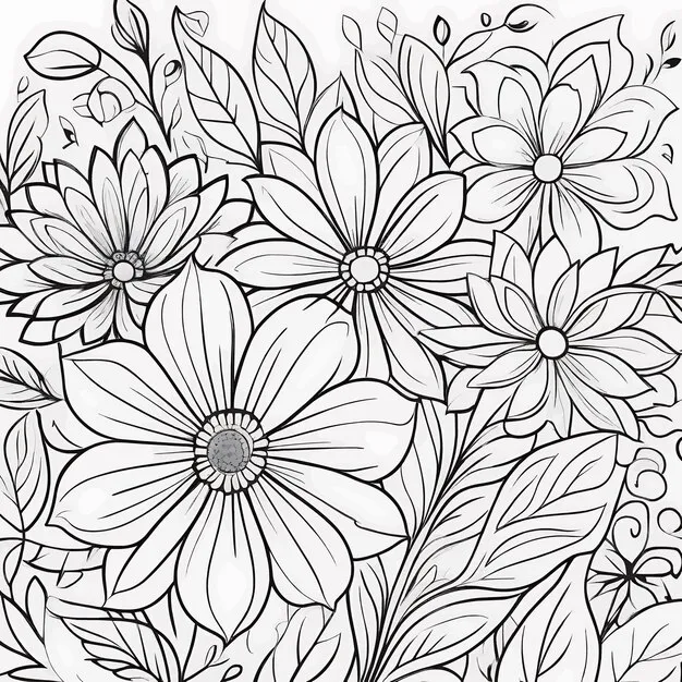 Dibujos para colorear e imprimir Flowers