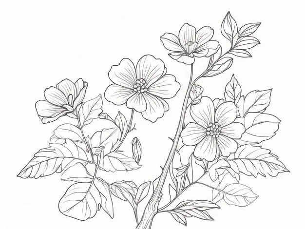 Dibujos para colorear e imprimir Flowers