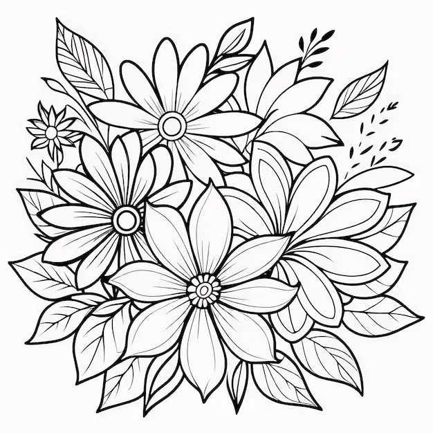 Dibujos para colorear e imprimir Flowers