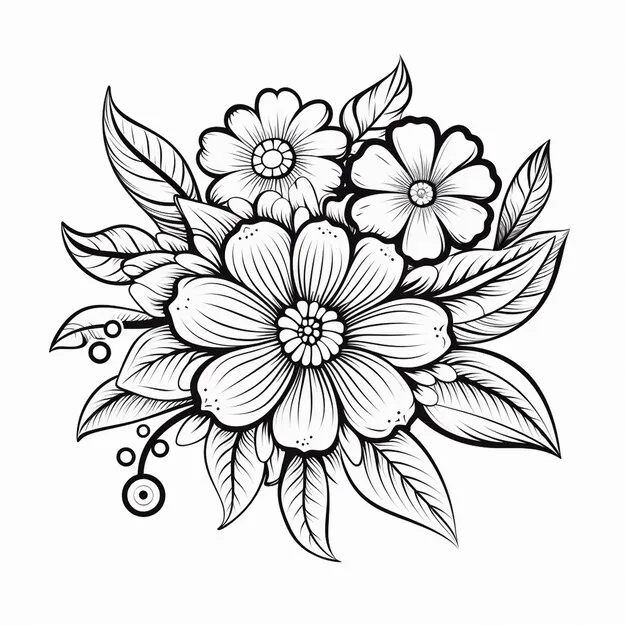 Dibujos para colorear e imprimir Flowers