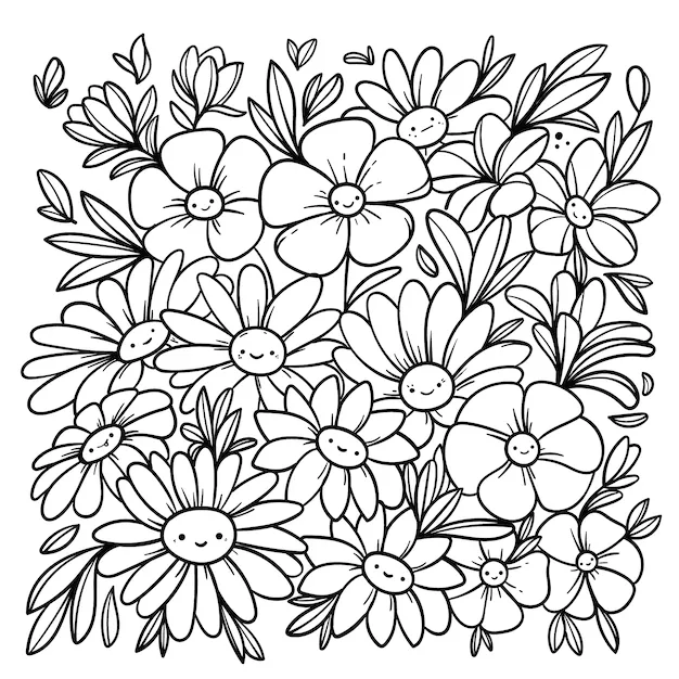 Dibujos para colorear e imprimir Flowers