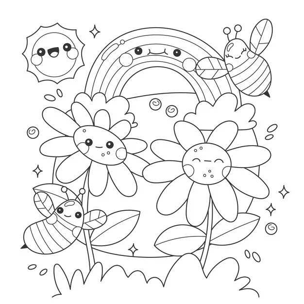 Dibujos para colorear e imprimir Flowers