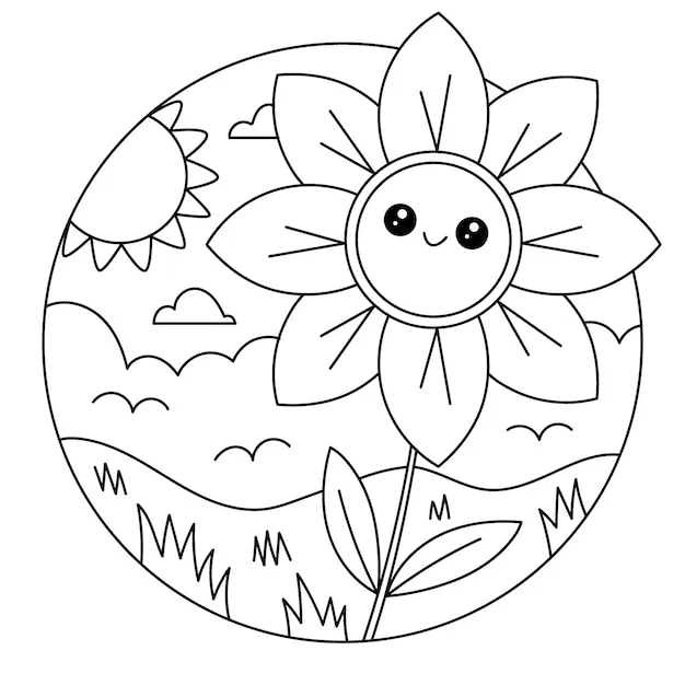 Dibujos para colorear e imprimir Flowers